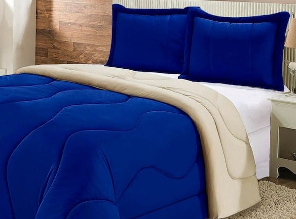 تصویر 2 از رو تختی آبی دو نفره پنبه‌ ای ضد حساسیت