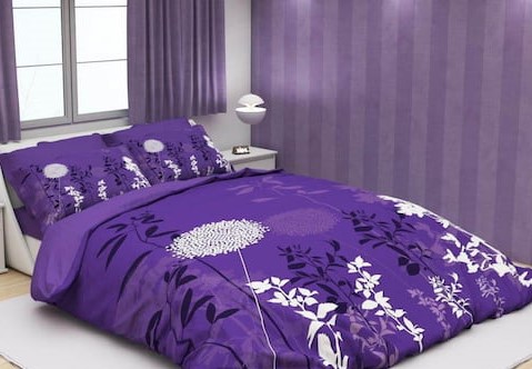 تصویر 3 از رو تختی بنفش ساده و مینیمال با کیفیت