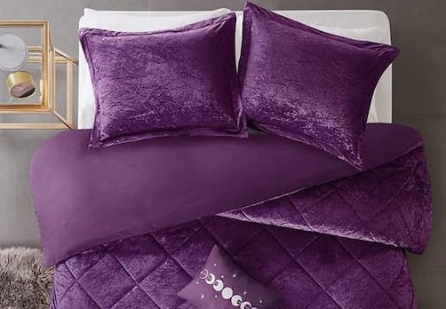 رو تختی بنفش ساده و مینیمال با کیفیت