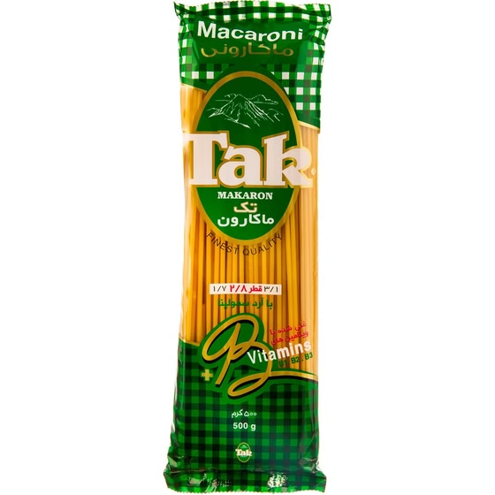 فروش فوق العاده ماکارونی ۷۰۰ گرمی تک + قیمت عمده