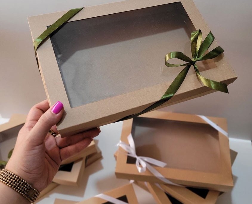 جعبه بهداشتی شیرینی و شکلات با درب شفاف