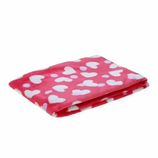 تصویر 2 از پتو مسافرتی صورتی قلبی رنگ ملایم