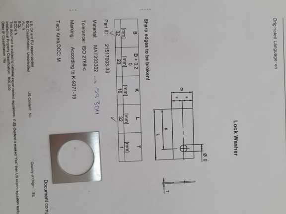 تصویر 3 از فروش Lock Washer توربین