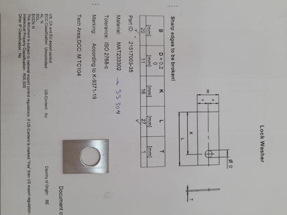 تصویر 2 از خرید Lock Washer توربین