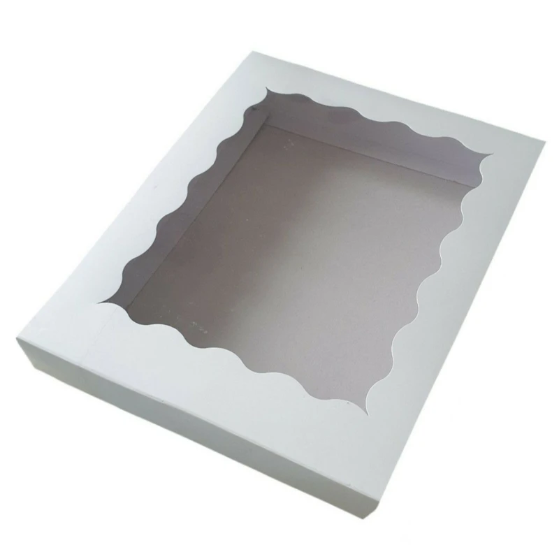 تصویر 1 از جعبه شیرینی طلق دار شفاف مستطیلی ارتفاع 8 سانت