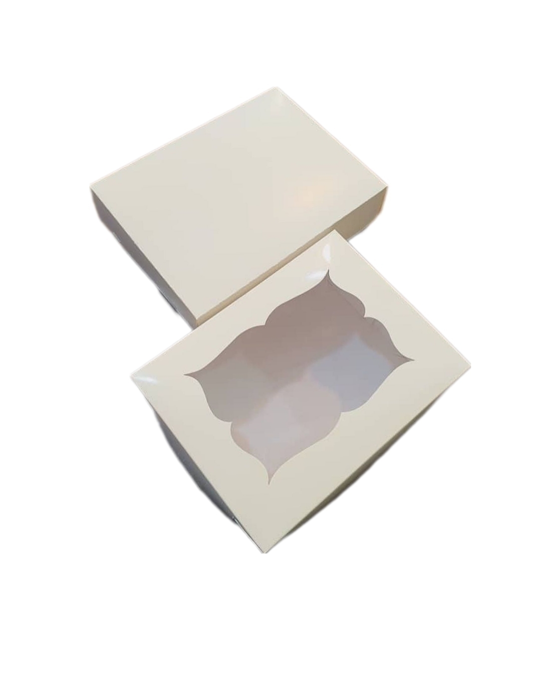 جعبه شیرینی طلق دار شفاف مستطیلی ارتفاع 8 سانت