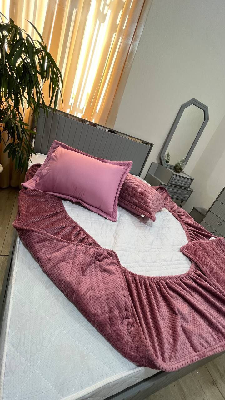 تصویر 4 از نیم ست کاور تخت پتویی + فروش عمده