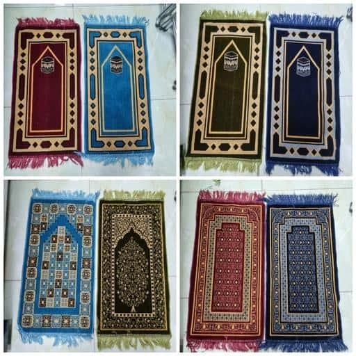 تصویر 1 از سجاده مخمل بزرگ با تنوع رنگ + درجه یک