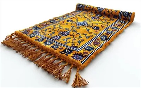 تصویر 2 از سجاده مخمل فرشی ریشه دار + ترنج اصیل