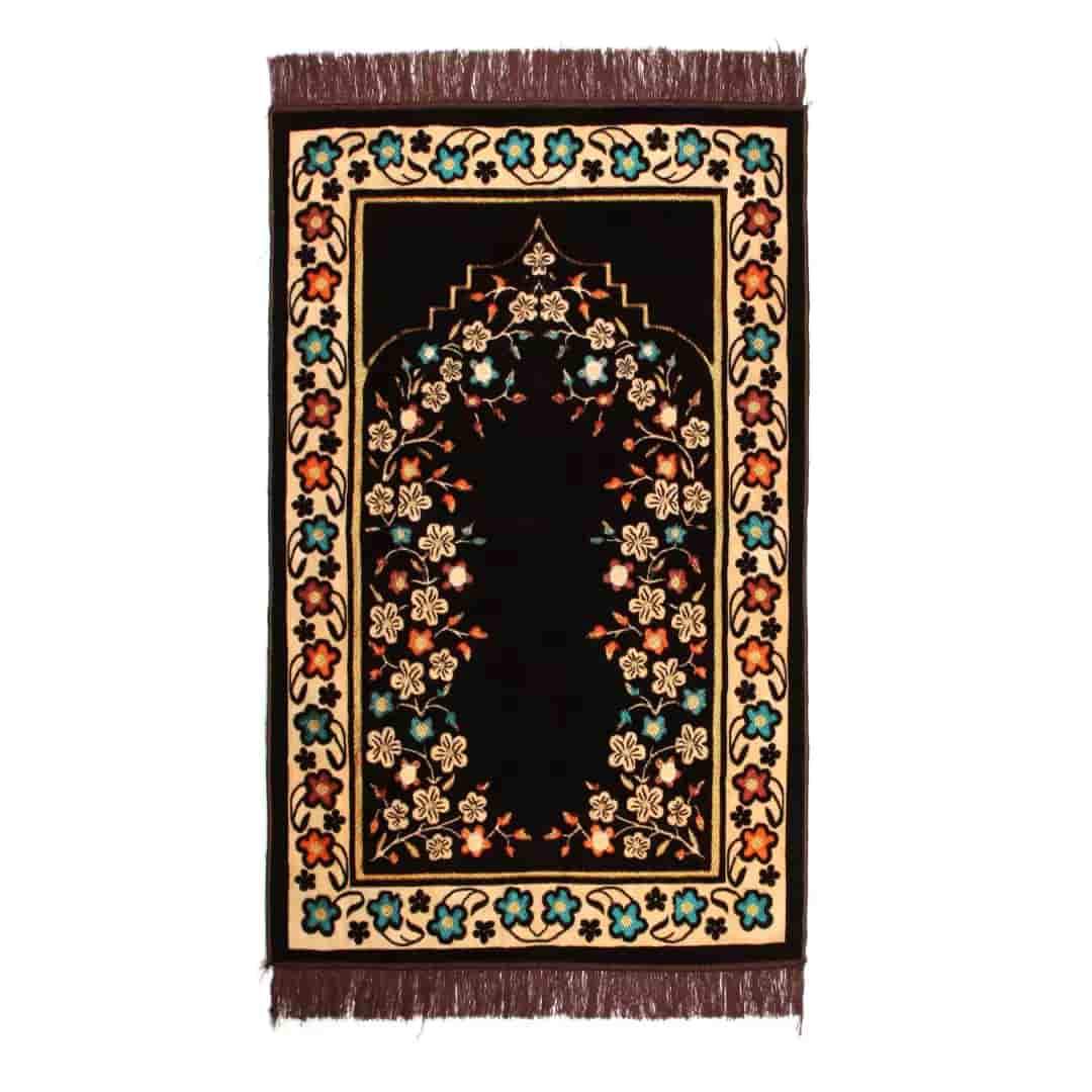 تصویر 1 از سجاده مخمل مشکی با تراکم بالا