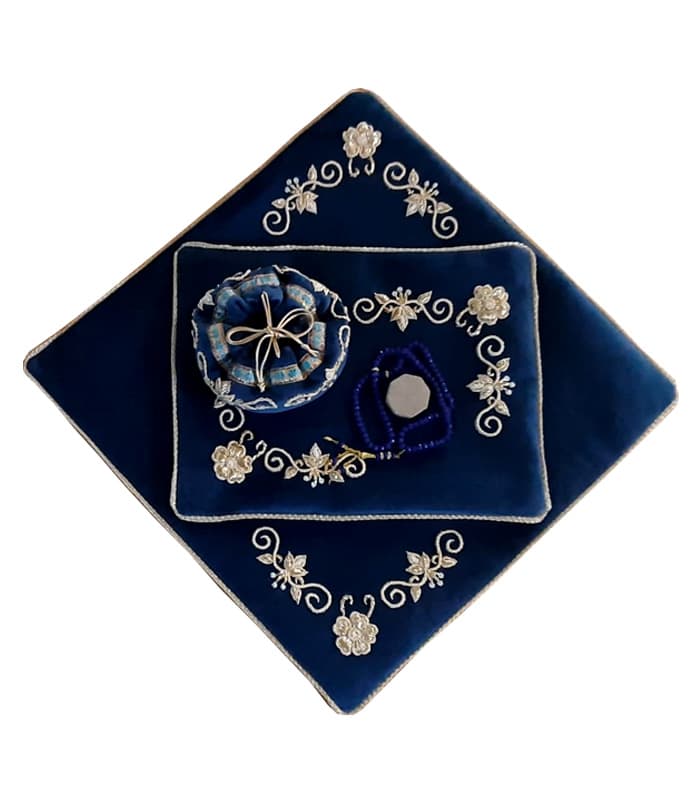 سجاده مخمل سرمه ای با تراکم بالا