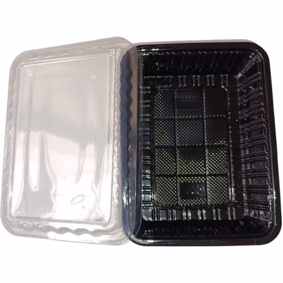 تصویر 5 از ظرف یکبار مصرف چند قسمتی مشکی رنگ