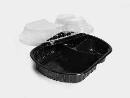 تصویر 4 از ظرف یکبار مصرف چند قسمتی مشکی رنگ