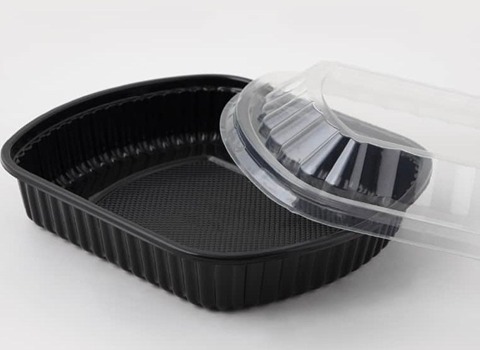 تصویر 3 از ظرف یکبار مصرف چند قسمتی مشکی رنگ