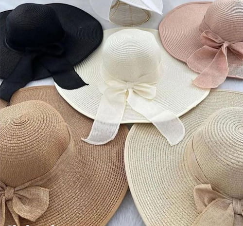 تصویر 3 از انواع کلاه حصیری ساحلی مدل جدید