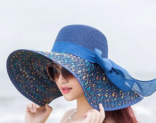 تصویر 3 از کلاه حصیری ساحلی عمده با مدل‌ های متنوع