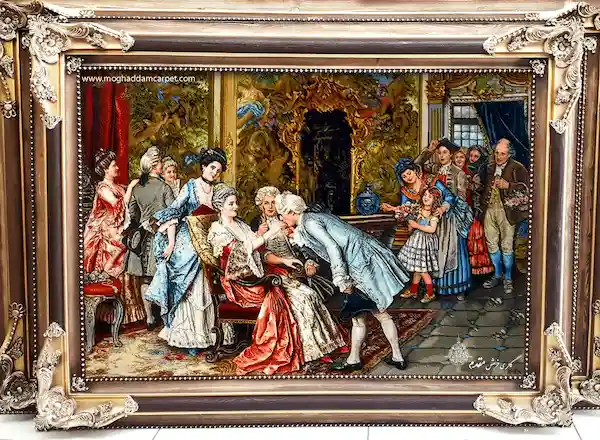 تصویر 1 از قیمت ویژه تابلو فرش دستبافت