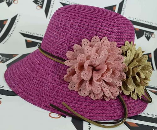 تصویر 5 از کلاه حصیری بچه‌ گانه با بند قابل تنظیم