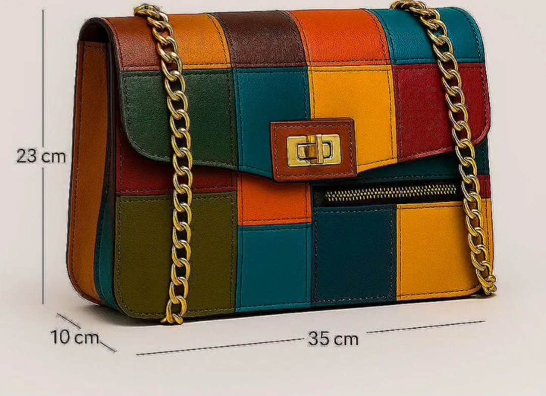 کیف دوشی زنانه مجلسی چرم دستدوز با قیمت به صرفه