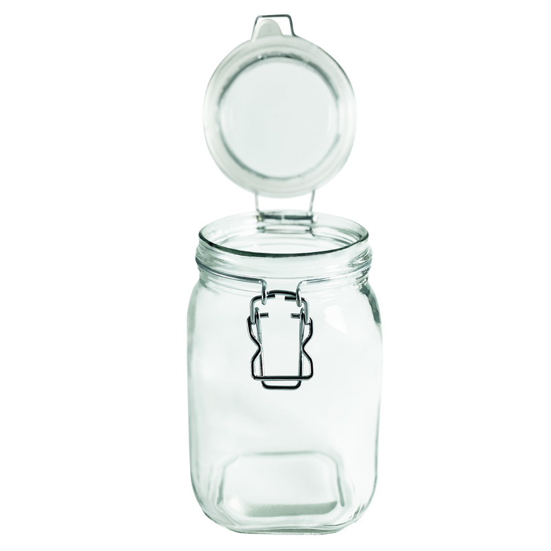 قیمت جار شیشه ای درب چفتی با کیفیت ارزان + خرید عمده