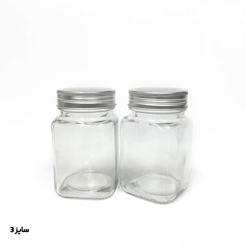 قیمت خرید جار شیشه ای چهار گوش درب کانتینری + فروش ویژه