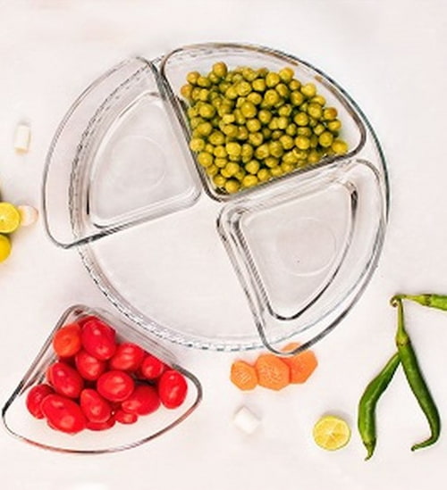 اردوخوری بلور شفاف و با کیفیت + چند خانه طرح جدید