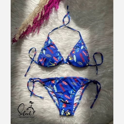 تصویر 4 از بیکینی طرحدار دو تیکه گره ای