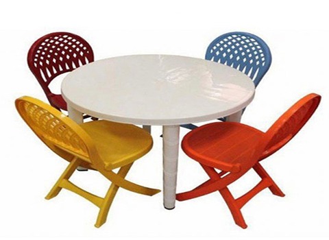 تصویر 1 از قیمت خرید میز و صندلی پلاستیکی گرد + فروش ویژه