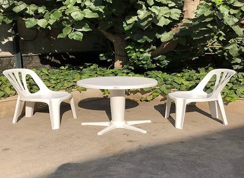 تصویر 2 از قیمت خرید میز و صندلی پلاستیکی گرد + فروش ویژه