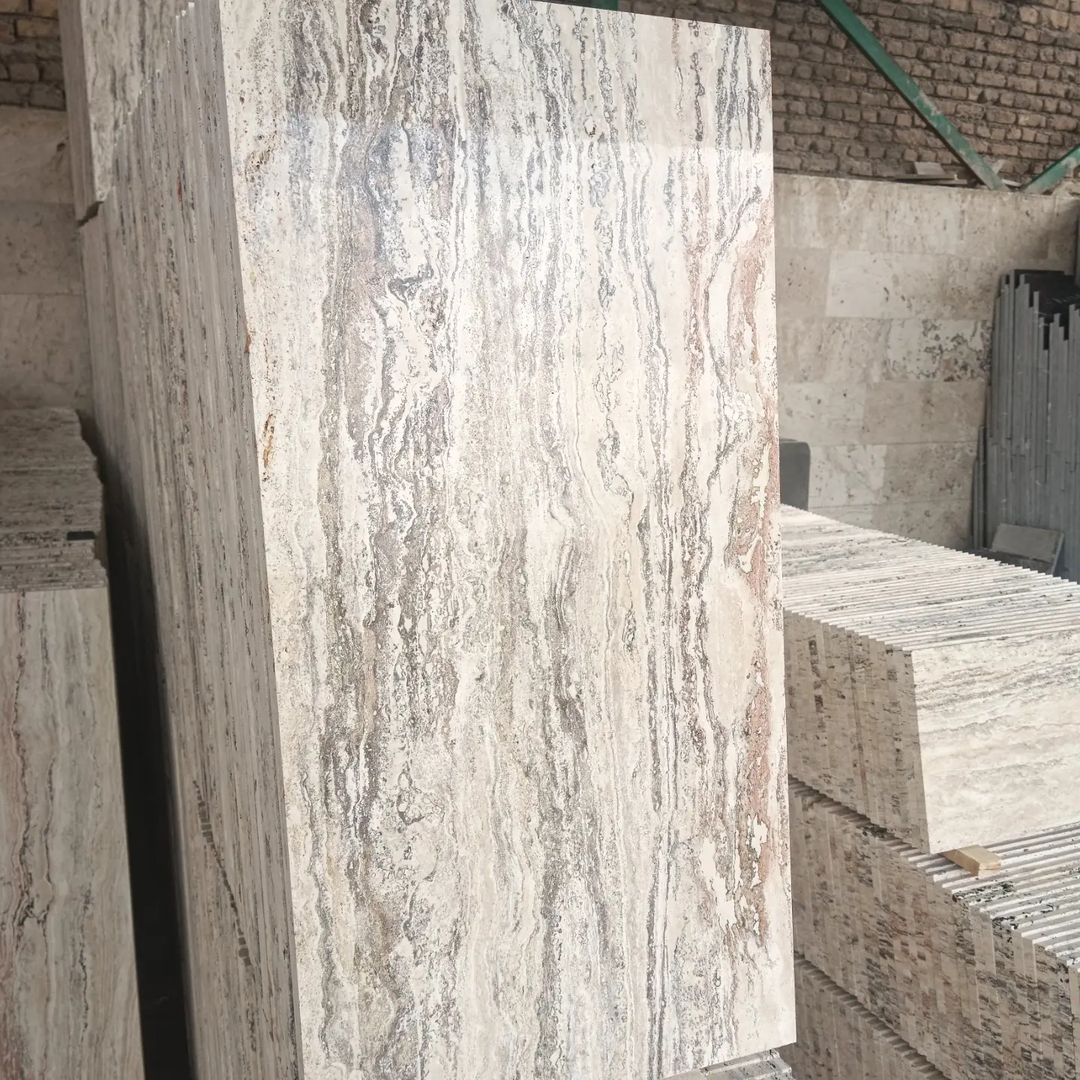 تصویر 2 از خرید سنگ تراورتن عباس آباد شکلاتی موج دار