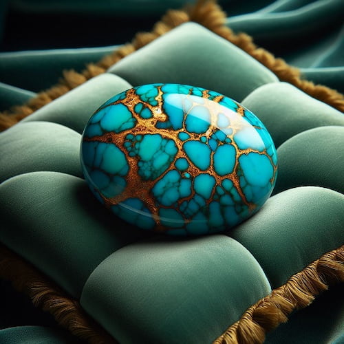 سنگ فیروزه مربعی اصل نیشابور + تراش‌ خورده باکیفیت عالی