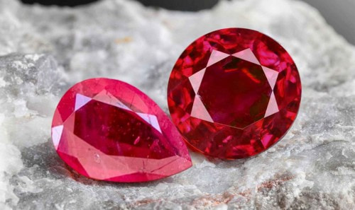 سنگ یاقوت سرخ طبیعی تراش‌ خورده