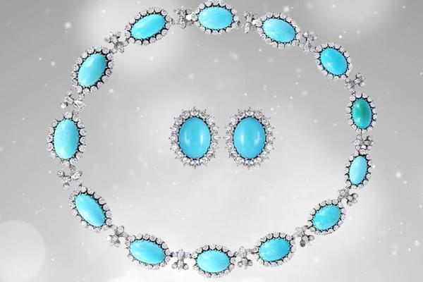 تصویر 3 از سنگ فیروزه شجر نیشابور + با بافت زیبا و رنگ ثابت