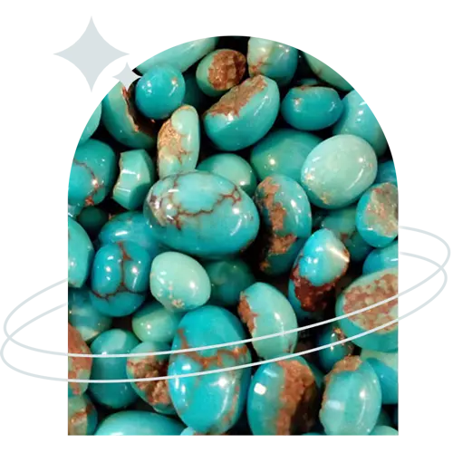 تصویر 4 از سنگ فیروزه دامغان با رنگ خاص و طبیعی