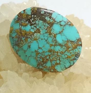 تصویر 2 از سنگ فیروزه شجری با الگوی عنکبوتی نا منظم