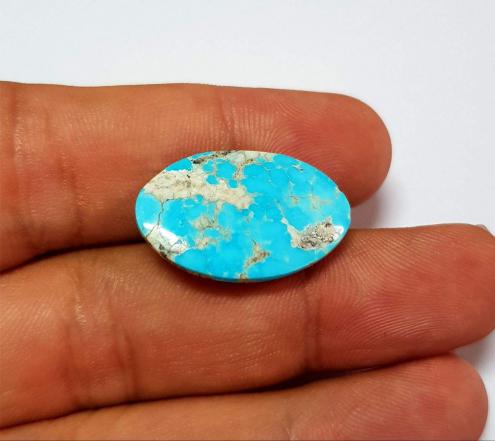 تصویر 3 از سنگ فیروزه مربعی اصل نیشابور + نگین اصالت و زیبایی