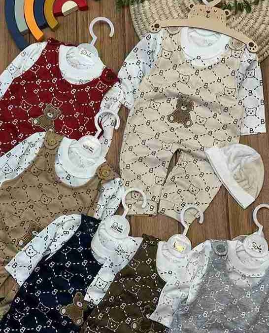 تصویر 1 از قیمت به صرفه خرید ست سه تیکه نوزادی + 100% پنبه