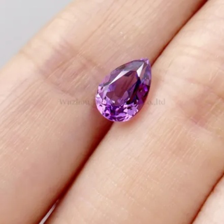 تصویر 1 از سنگ یاقوت کبود بنفش + با درخشندگی و کیفیت عالی