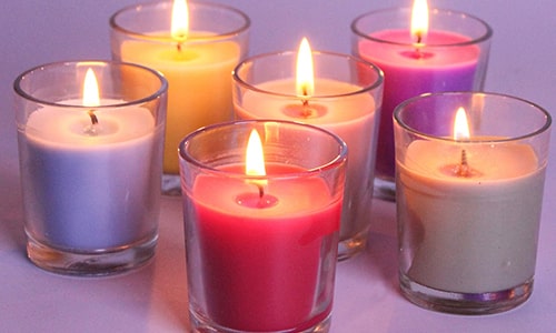 تصویر 1 از شمع بدون رایحه لیوانی در مدل‌های ساده