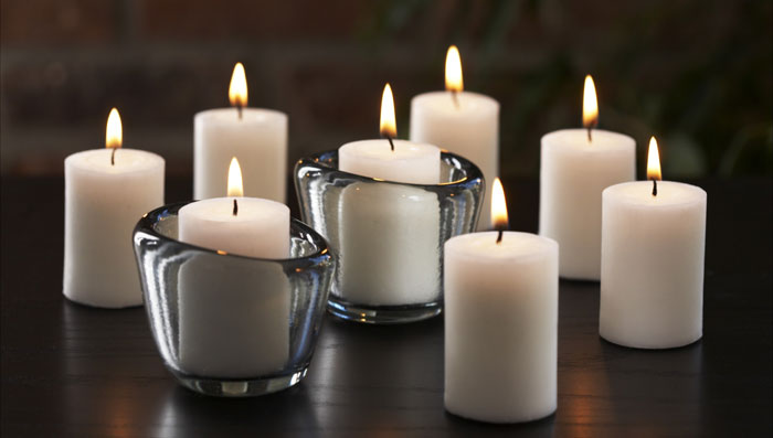 تصویر 3 از شمع بدون رایحه لیوانی در مدل‌های ساده