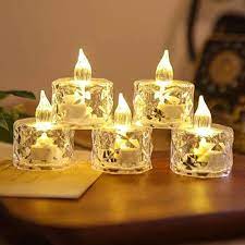 تصویر 4 از شمع تزیینی کریستالی با جلوه براق