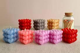 شمع فانتزی قلبی در مدل‌های مختلف