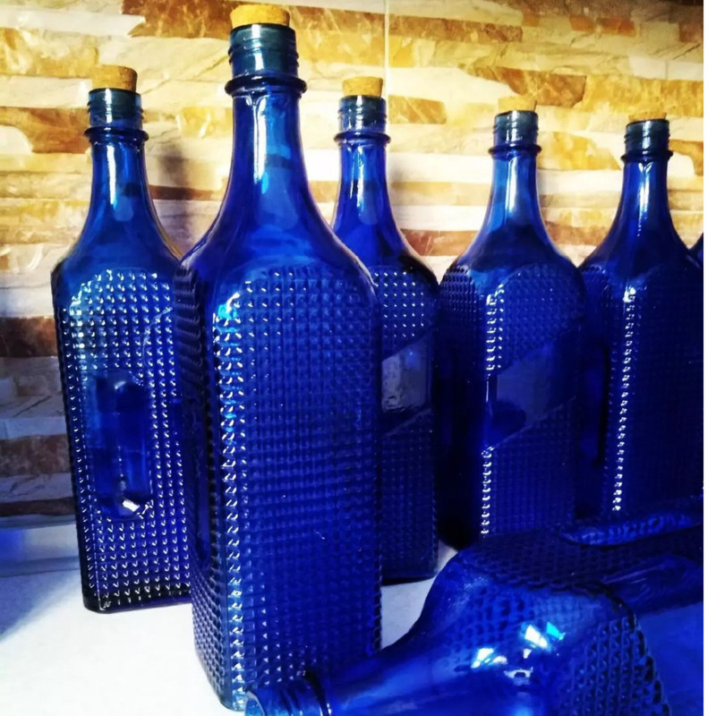 تصویر 1 از خرید و قیمت بطری شیشه ای لاجوردی + فروش صادراتی