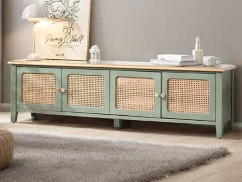 تصویر 2 از فروش عمده میز تی وی چوبی حصیری