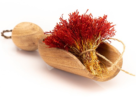 زعفران دسته‌ پیچ تازه برداشت شده و خالص