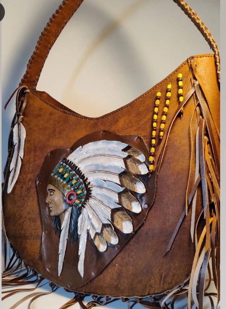 کیف دوشی زنانه چرم دستدوز مدل سرخپوست