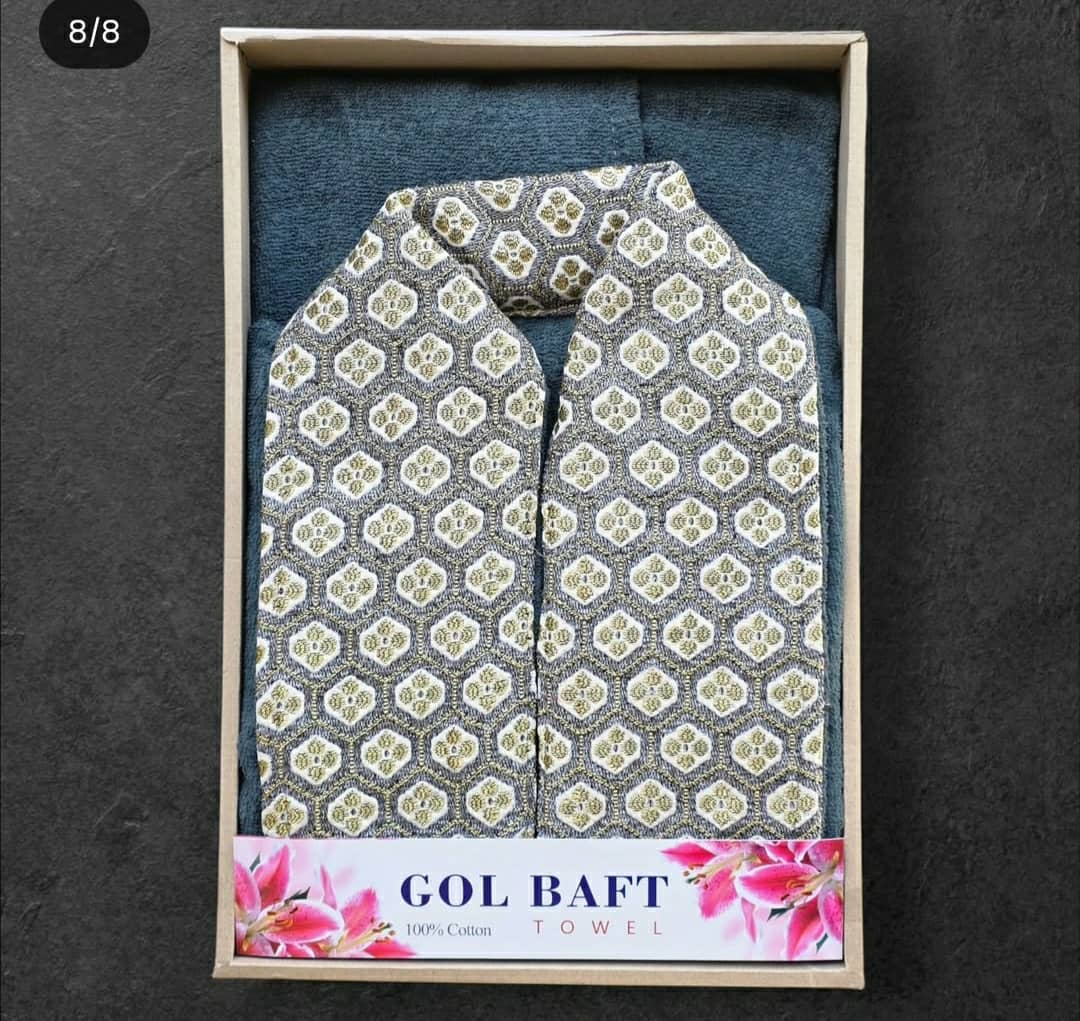 تصویر 1 از فروش ویژه عمده حوله گلبافت + وزن بالا