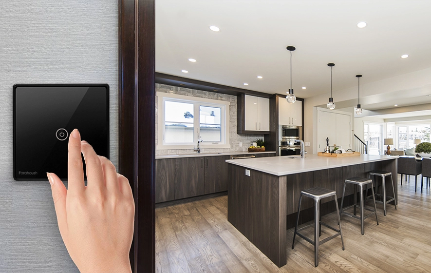 کلید تک پل فراهوش مدل لمسی Touch Switch