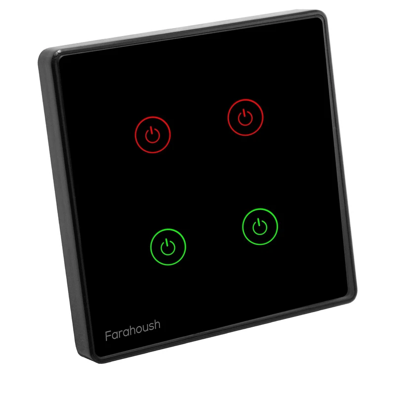 کلید چهار پل فراهوش لمسی با صفحه ضد خش