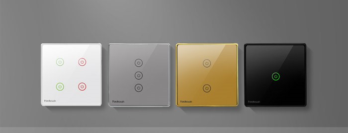 تصویر 3 از کلید چهار پل فراهوش لمسی با صفحه ضد خش